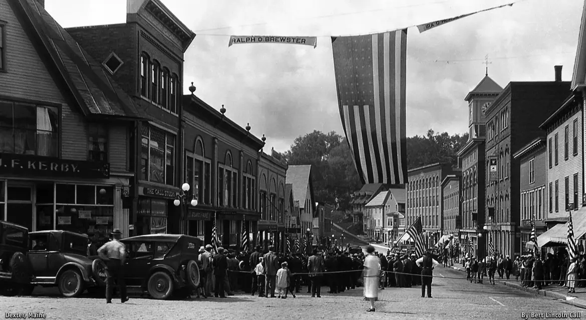 Historic Ralph O Brewster Political Rally, Main Street, Dexter, Maine