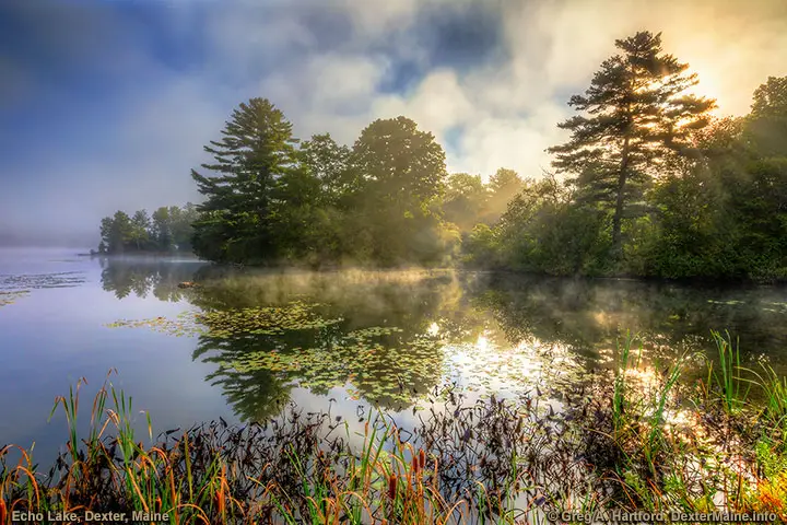 Morning Mist at Echo Lake in Dexter